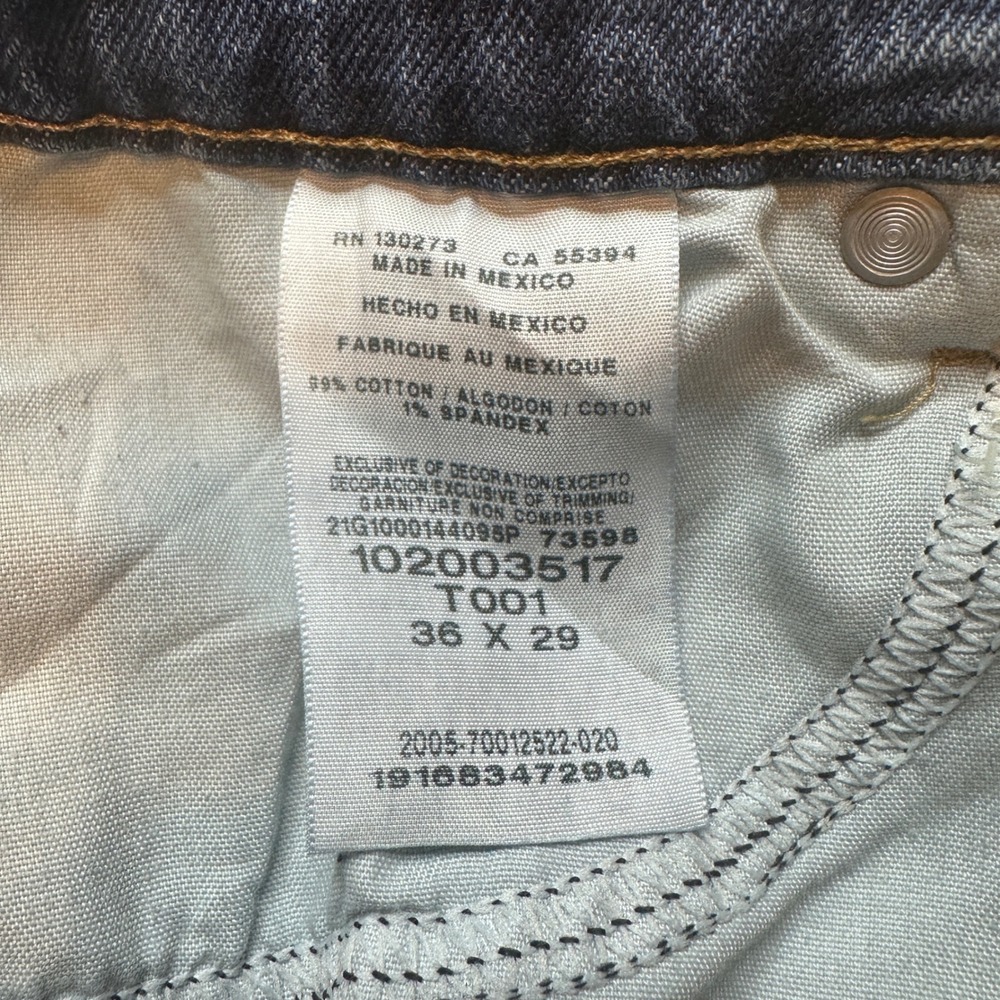 Lee Jeans Mens 36x29 Blue Slim Fit Denim Pants Stretch Medium Wash 102003517 - Picture 4 of 9